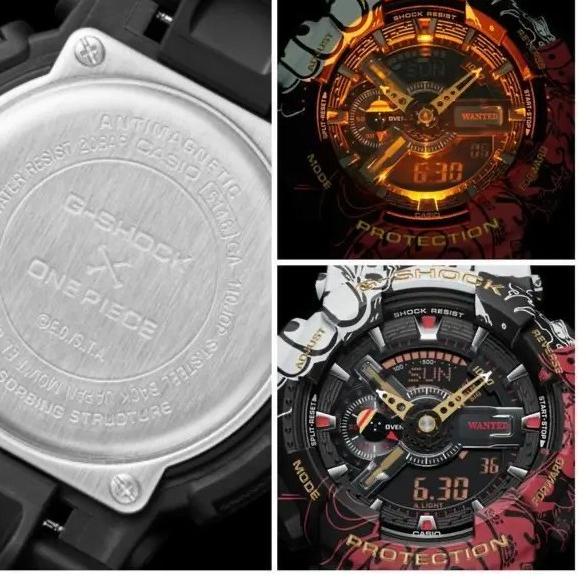 Terbaru.. Asli Jam Tangan Pria G-SHOCK X ONE PIECE ANIME ORIGINAL CASIO FULL SET PROMO  GA-110 LAMPU
