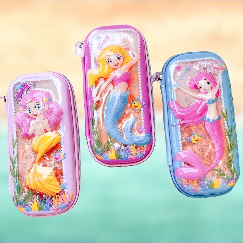 

kotak pensil mermaid / putri duyung glitter premium