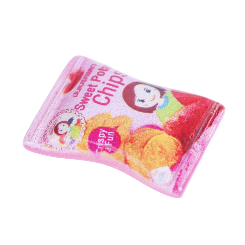 10pcs / set Miniatur Keripik Kentang DIY Untuk Rumah Boneka