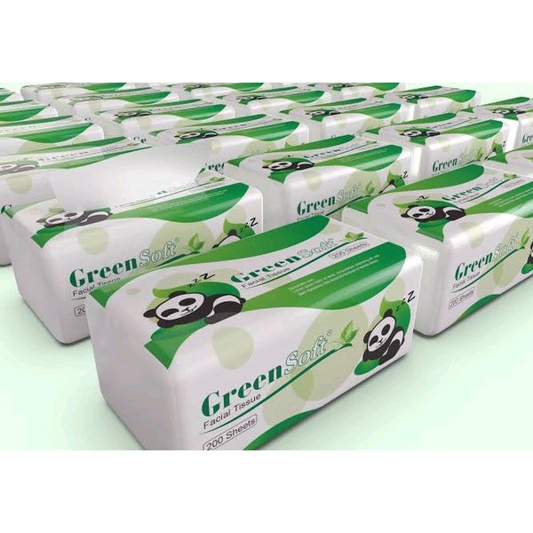 TISSUE GREEN SOFT VARIAN FACIAL TISSUE  SUPER HALUS 200 SHEETS