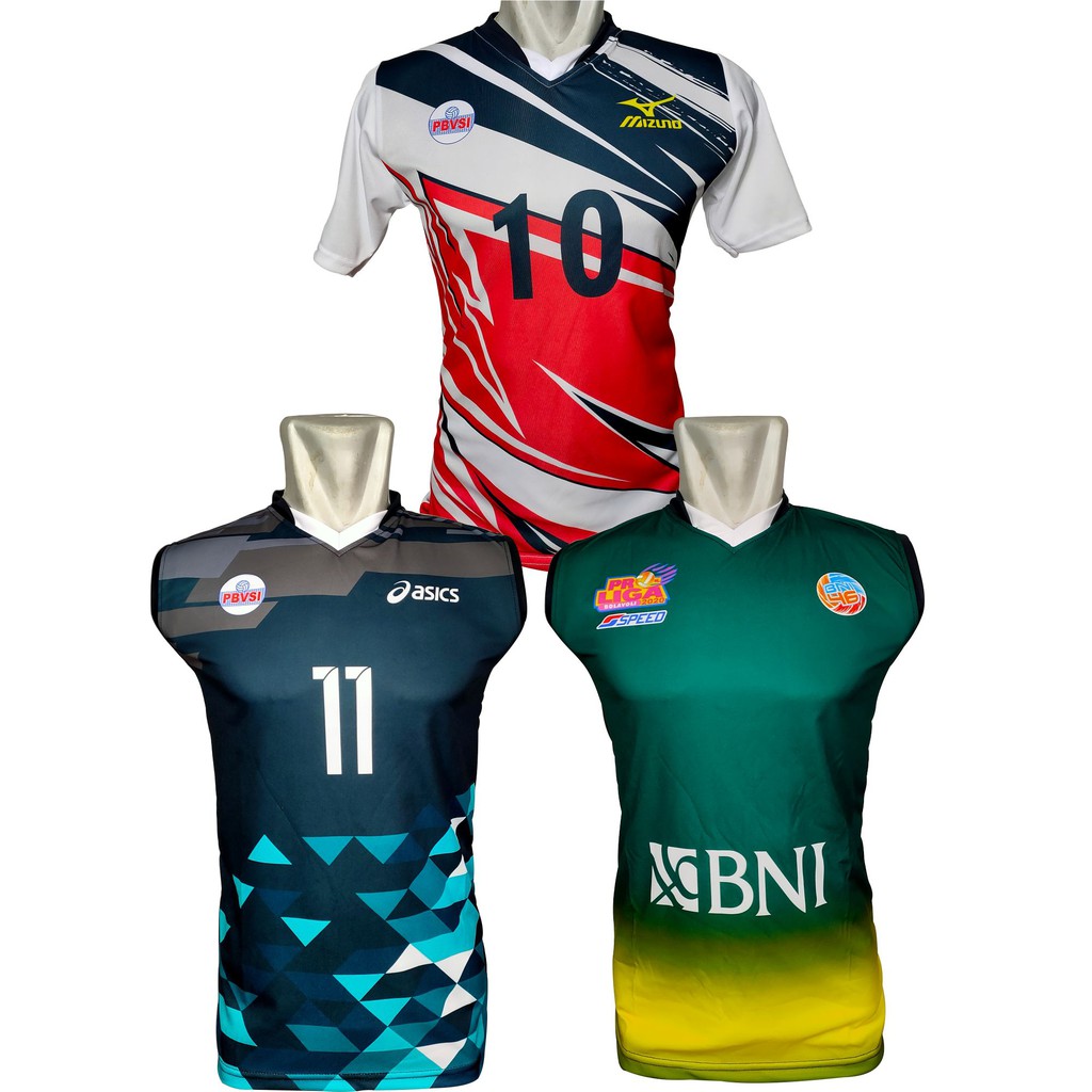 kaos voli jersey voly atasan volley printing baju proliga