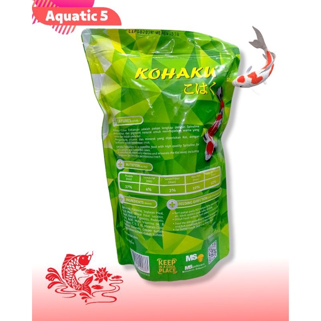 Makanan ikan koi KOHAKU SPIRULINA COLOR ENHANCER 1KG