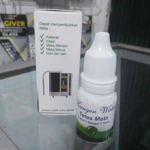 TETES MATA KANGEN WATER, mengatasi iritasi,  mata minus,  plus, silinder dan menyembuhkan katarak.