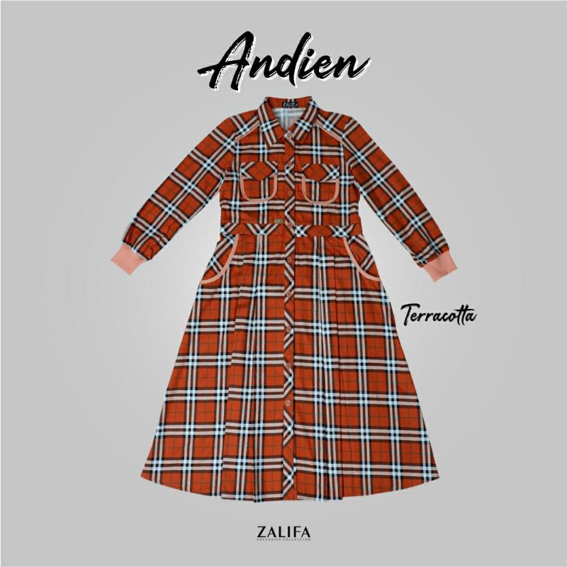 TUNIK ANDIEN TERACCOTA ORIGINAL BY ZALIFA