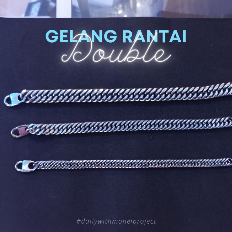 Gelang Rantai Tangan Rangkap/Double (Bahan Monel)