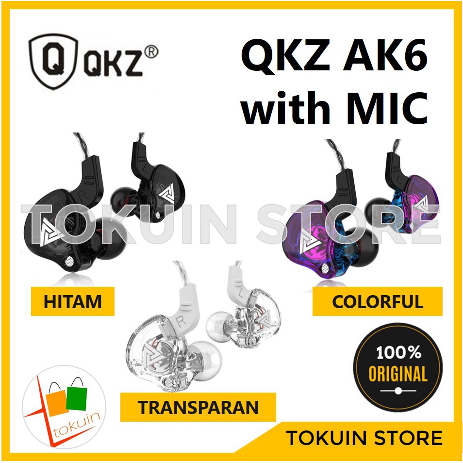 QKZ AK6 In Ear Earphone IEM Hi Res Headset with Mic alt CK5 AK7