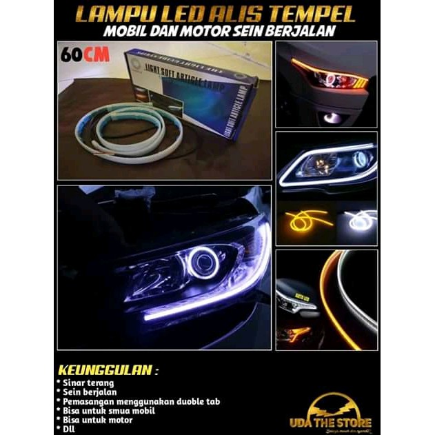 Lampu Alis sein running mobil motor praktis 12 dan 24 volt