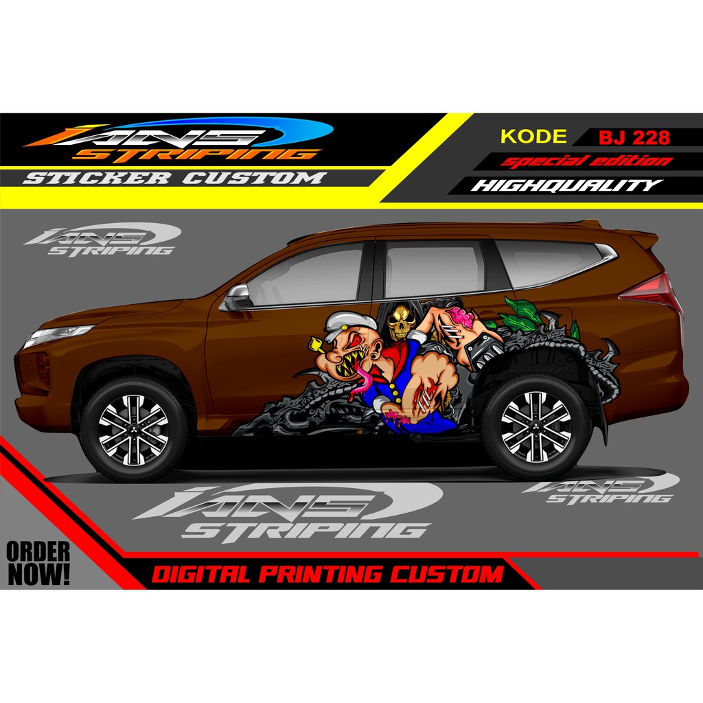 STICKER MOBIL PAJERO, FORTUNER, INNOVA