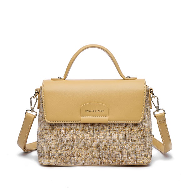 HANA Lucia Tweed  Sling Bag HN047 - Yellow