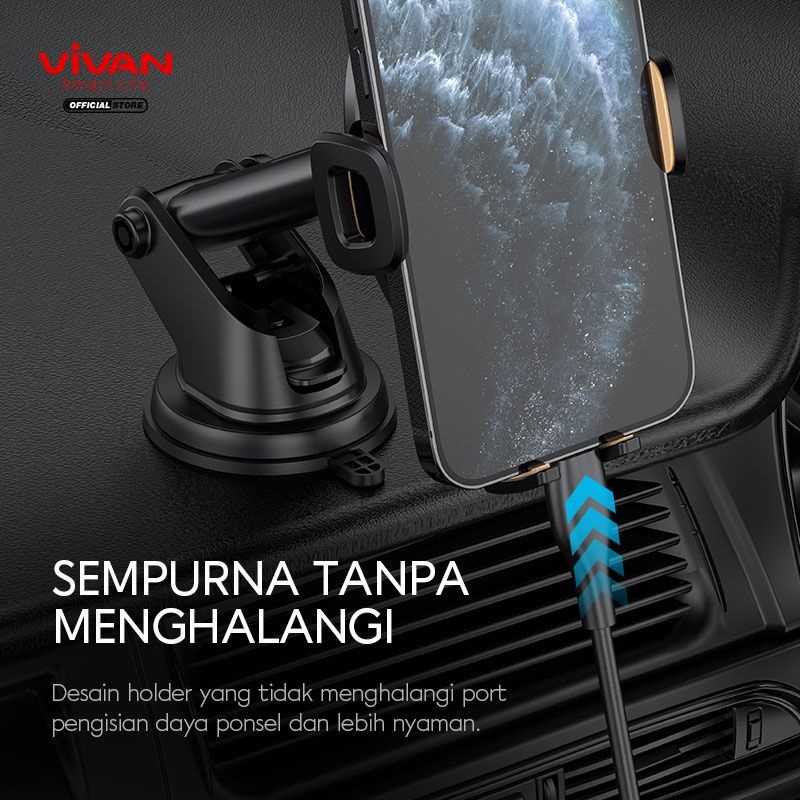 Vivan CHS10 Car Holder 360° Pengunci Otomatis