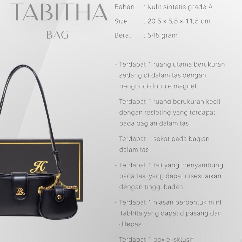 JIMS HONEY TABITHA BAG Tas Selempang Kerja Wanita Cewek Fashion Keren Import Korea Jimshoney Elegant