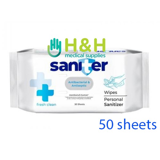 Tissue Basah Saniter / Saniter Antibacterial Wipes / Tissue Desinfektan