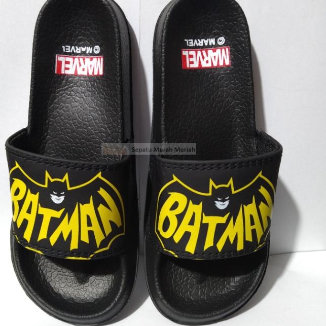 Ready Stok Sendal Kids Anak Slop Marvel Vans Black Premium / Sandal Kasual Pria / Sandal Slide / San