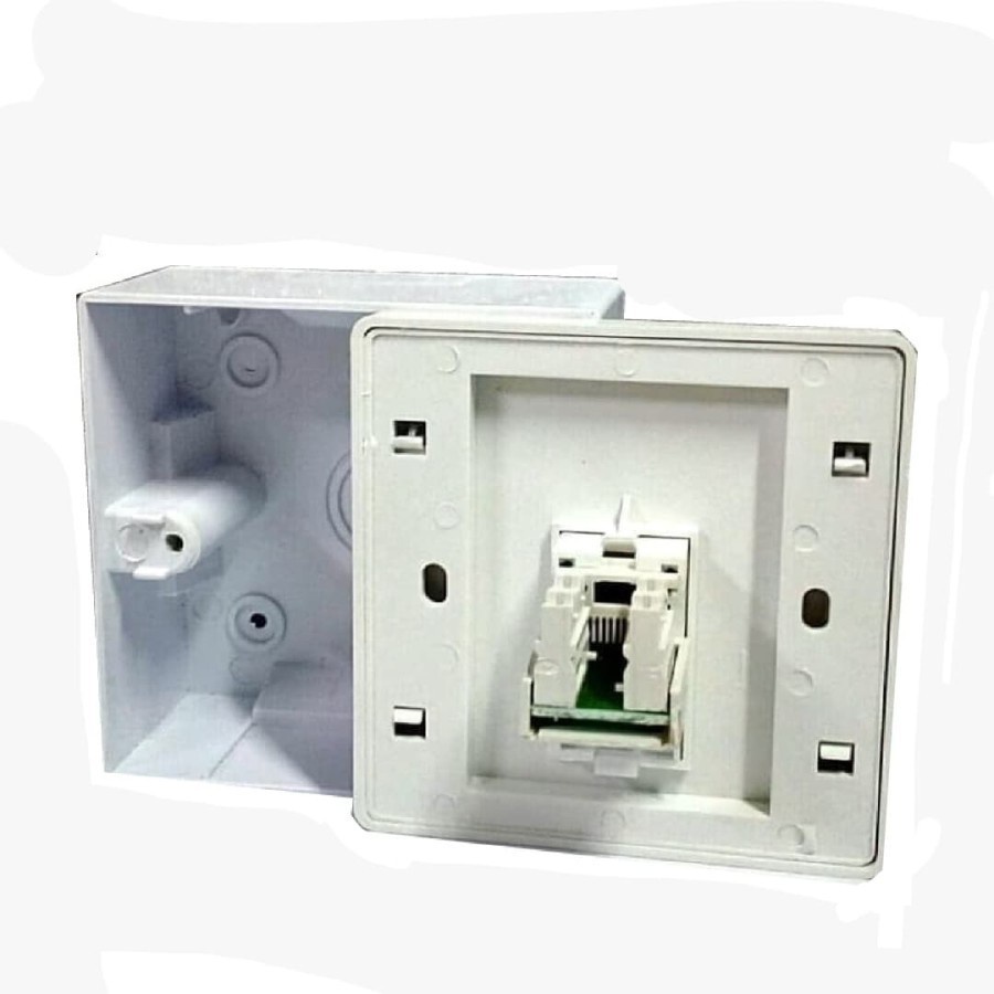 Wall Port Rj45 Face plate rj45 + Modular cat6 + Box