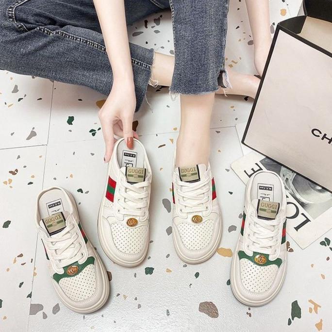 SEPATU SNEAKERS GUCCI WANITA KETS SANDAL SLIP ON IMPORT KOREA TERBARU