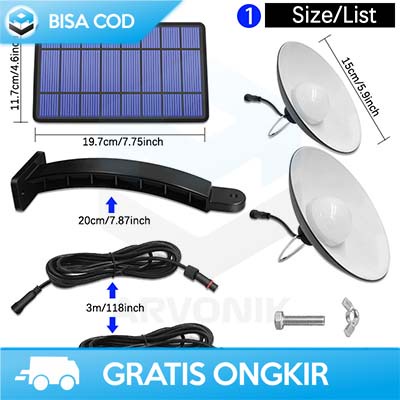 LAMPU LED TENAGA SOLAR PANEL SURYA OUTDOOR BY AMARYLLIS WATERPROOF ORI