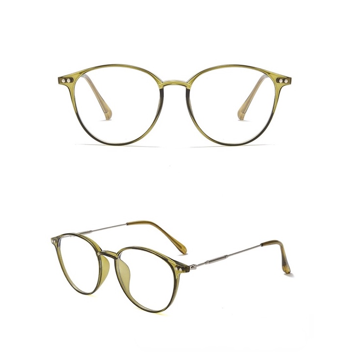 Kacamata Anti Blue Light Bingkai Bulat Untuk Wanita