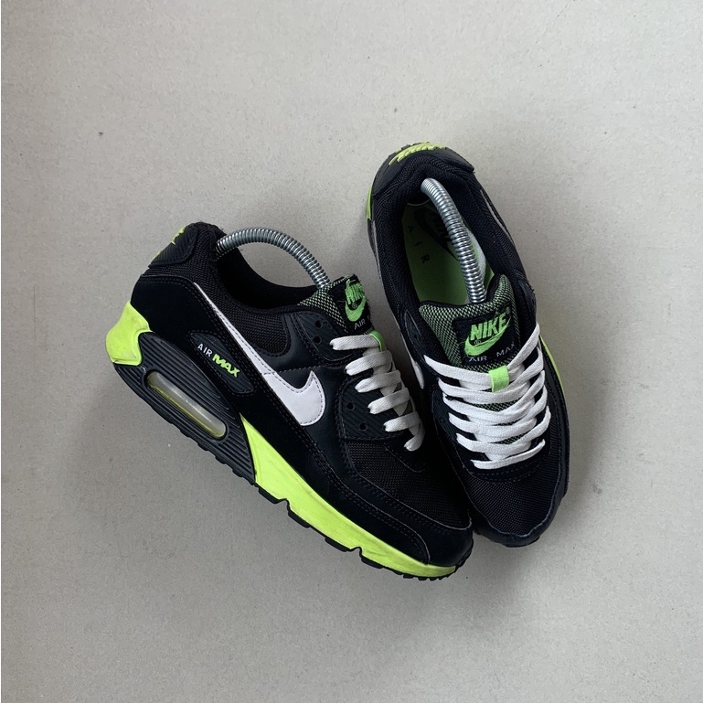 SEPATU NIKE AIRMAX 90 ESSENTIAL BLACK GREEN SIZE 40 | SECOND BRANDED