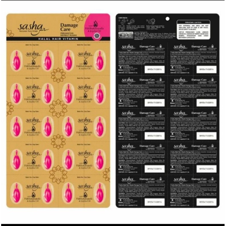 Sasha Hair Vitamin Rambut isi 20