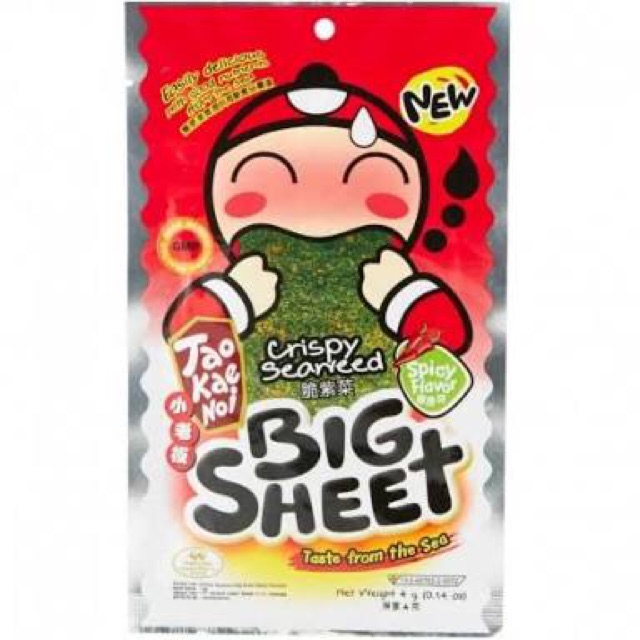 TAO KAE NOI BIG SHEET SEAWEED 4 GR ( 1 PC ) ECER tae kai noi