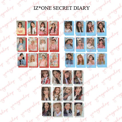 [READY / SET] IZONE SECRET DIARY IZON PHOTOCARD FAN MADE UNOFFICIAL YANGPASHOP IZ*ONE SAKURA MINJOO 