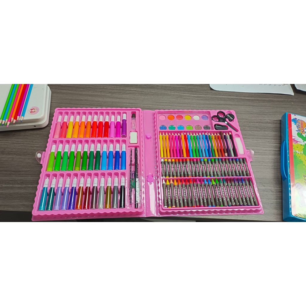 

(Fast) Crayon Anak Pengasah 150 208 Pcs Set Alat Menggambar Melukis Anak Crayon Cat Air Pensil murah dan praktis