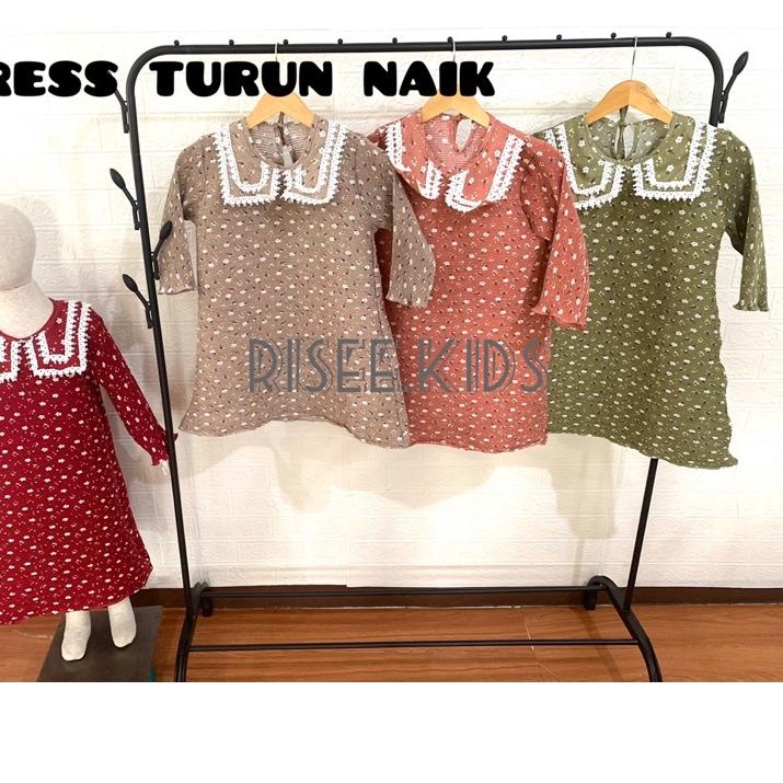 Harga Spesial.. Dress turun naik anak/Baju turun naik anak viral/Baju turun naik anak perempuan