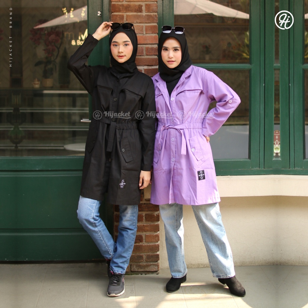 ⭐️NEW BEST SELLER⭐️ JAKET WANITA MUSLIMAH - HIJACKET VALERIA - HIJAKET HIJAB SYARI PANJANG ORIGINAL-1