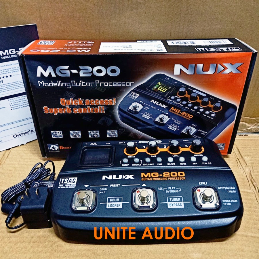 Efek Gitar NUX MG200 MG-200 Multi-Effects Processor NUX MG 200 Original