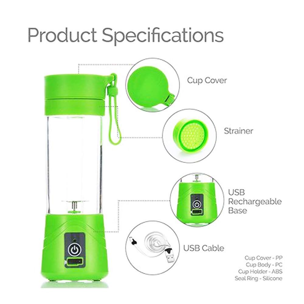 Blender USB Mini Rechargeable Portable - Random warna