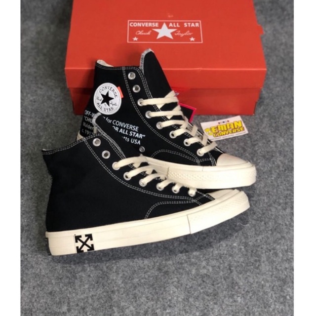 [ TERMURAAAAH ] SEPATU CONV3RSEE 70S HIGH X off BLACK IMPORT GLOSSY MENGKILAP