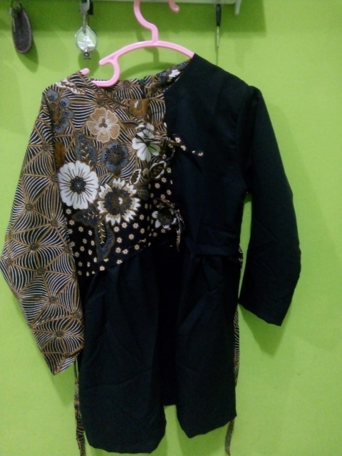 Tey-17 Batik Wanita Asj Sa Hrb026 Kenongo Kemeja Tosca Pendek