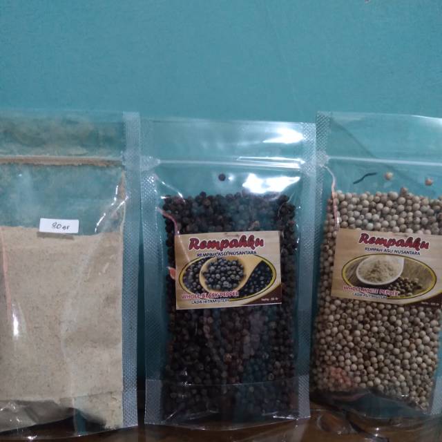 

Paket Lada putih+lada hitam+lada putih bubuk Rempahku
