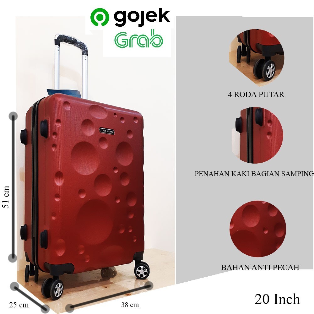 Koper Fiber Koper Wisata, Tas Travelling Polo Vienna 07 Import 24 Inch. kualitas Bagus, Murahh