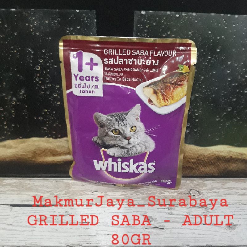 Whiskas Adult &amp; Junior sachet 80gr /Wet food/pouch/Whiskas murah