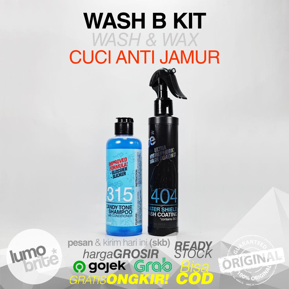 Pengkilap Body Motor Mobil LUMOBRITE WASH B KIT Paket Hemat Cuci Kilap Wax Sealant Coating