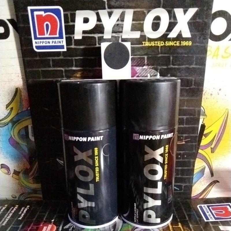 PYLOX 109A Black Flat / Hitam Doff / Cat Semprot 300cc