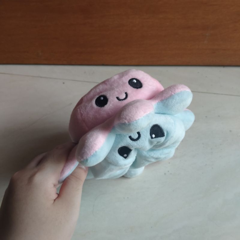 Boneka Gurita cumi octopus doll ekspresi bolak balik