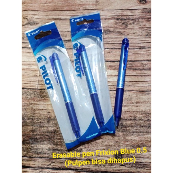 Pulpen pena Pilot Frixion bisa dihapus Biru 0.5 / FR5 clicker Frixion