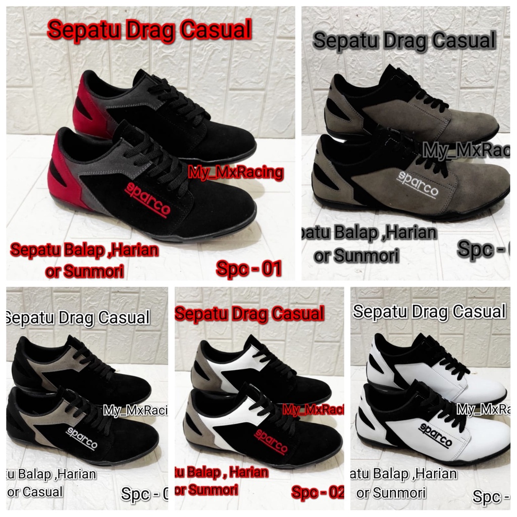 sepatu drag race sepatu sunmori sepatu balap casual terlaris new kuality kualitas premium PLUS TAS PLUS GLOVE