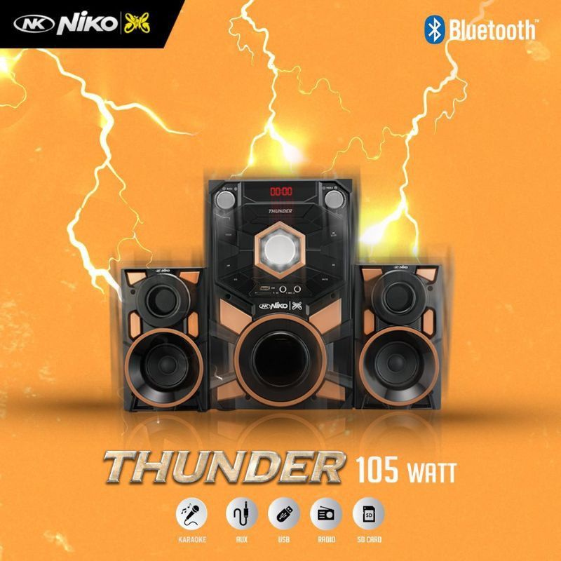 Speaker Karaoke Merk Niko Edisi Slank THUNDER Super Bass