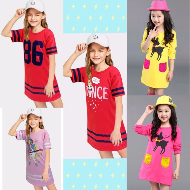 Tunik Anak Dance - Baju Anak Perempuan Superstar - Tunik 86 - Tunik Bambi  1-9Tahun MALVIN