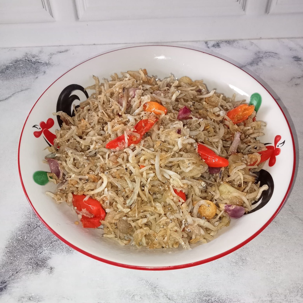 

Tumis Teri Nasi Cabe Pedas 250 gram