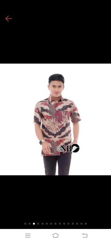 Newtey-17 Batik Wanita Asj Sa Hrb026 Kenongo Kemeja Tosca Pendek Terbaru Murah