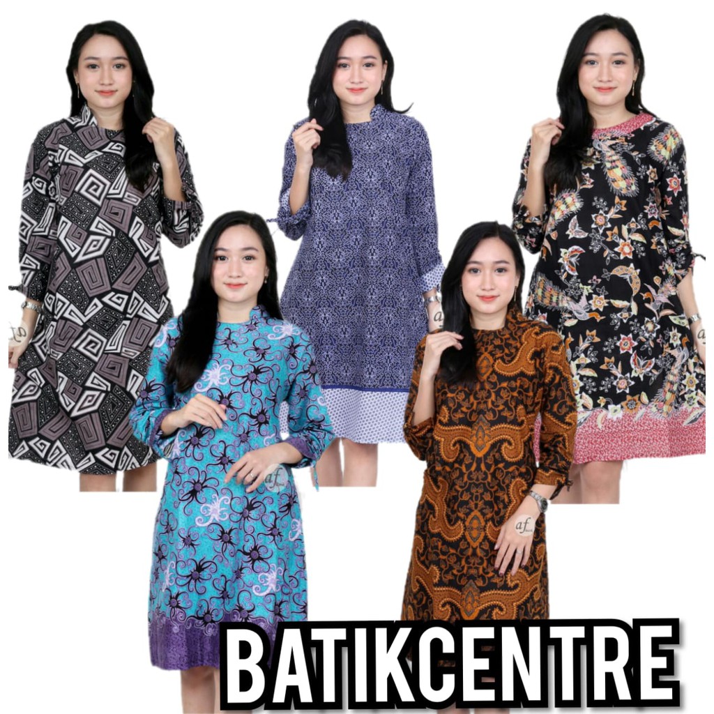 TUNIK BATIK ATASAN WANITA BATIK TERLARIS LENGAN SERUT | Shopee Indonesia