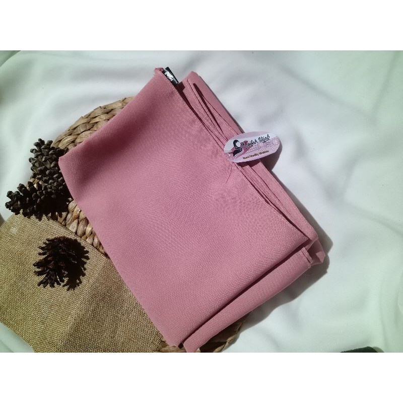 PASHMINA WOLFIS (73 cm × 180 cm) || Nasifahhijab-Dusty pink