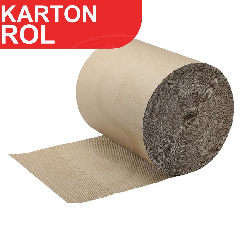 Karton Lembaran Kardus Packing Polos Single Face 1 ROLL Berat 30 Kg 50 meter Corrugated Roll