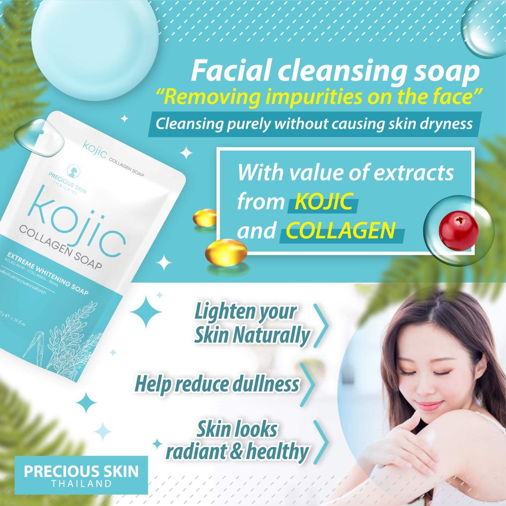 [BPOM ] KOJIC EXTREME WHITENING COLLAGEN SOAP BY PRECIOUS SKIN / SABUN KOLAGEN / SOAP / SABUN