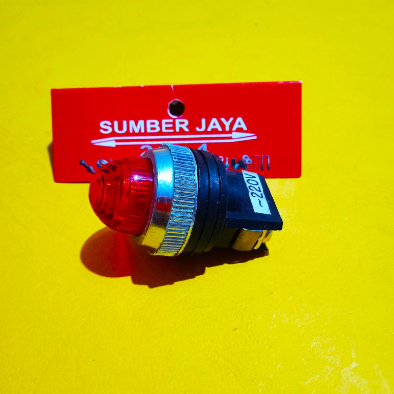 Lampu indikator merah 220 v / indicator light singnal  / pilot lamp  TERMURAH