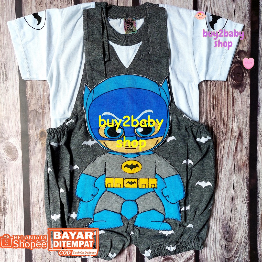 Baju Kodok overall jumper bayi Karakter Hero Series Brand HAYAMI 3-6 Bulan 1 PCS